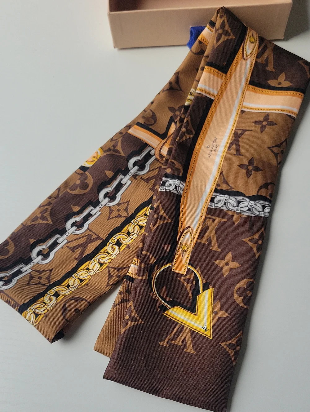 Louis Vuitton Brown Monogram Silk Bandeau